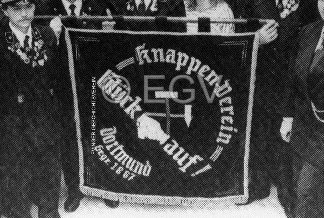 Fahne des Knappen-Vereins Glückauf Dortmund-Nord, gegr. 1867
