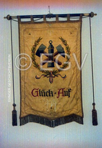 Fahne der Altknappen-Gemeinschaft  Minister Stein (Rückseite)