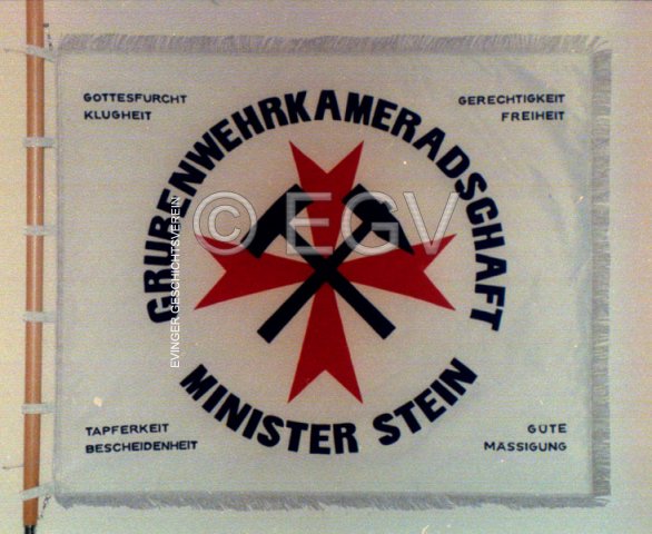 Fahne der Grubenwehrkameradschaft Minister Stein (Vorderseite)