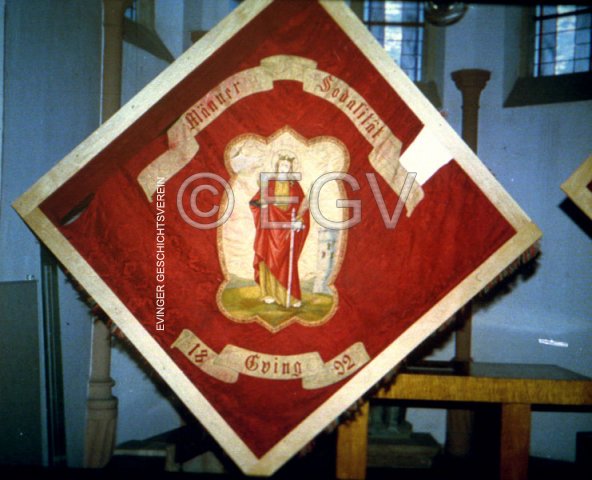 Fahne des katholischen Männer-Vereins St. Barbara, Eving.
