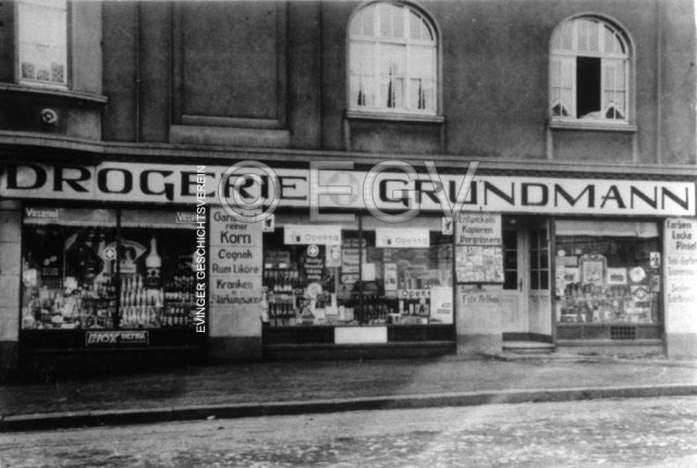 Drogerie Grundmann, Evinger Straße 260, Ecke Oberadener Straße. Um 1930