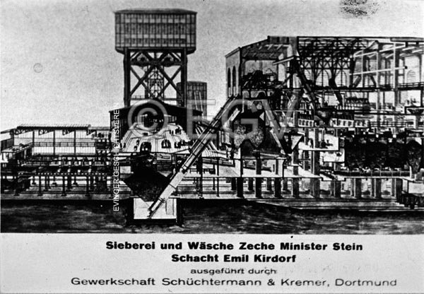 Sieberei, Hängebank und Wäsche Schacht 4, um 1926
