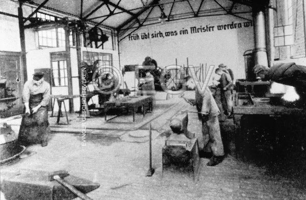 Werkstatt der Bergjungleute von Minister Stein, ca. 1934