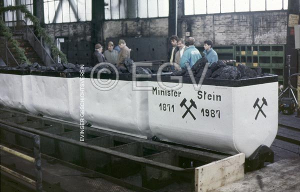 Der letzte Fördertag auf Minister Stein, am 31.03.1987