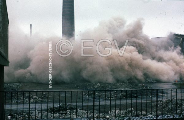 Sprengung des HD-Kraftwerkes Minister Stein, am 29.08.1989